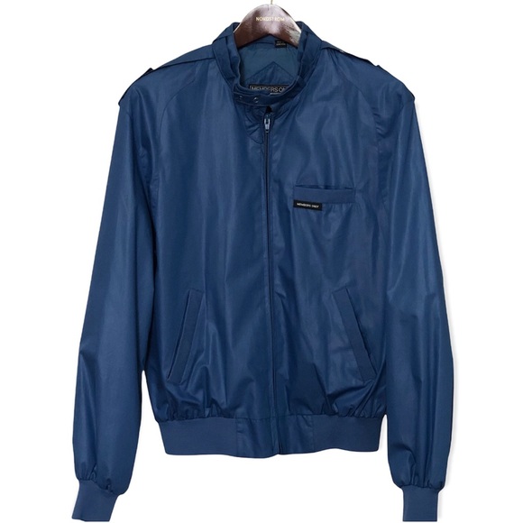 ◈SOLD◈ Vtg MEMBERS ONLY Navy Blue Racer Jacket - Mens Size 40 Windbreaker 1980s - Picture 10 of 10